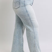 Sedona Retro Wide with Tummy Control Judy Blue Denim Jeans