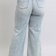 Sedona Retro Wide with Tummy Control Judy Blue Denim Jeans