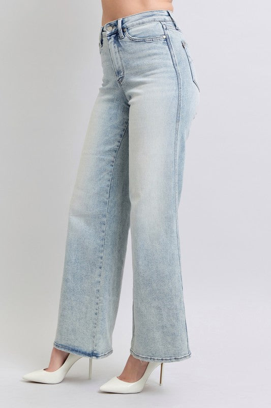 Sedona Retro Wide with Tummy Control Judy Blue Denim Jeans