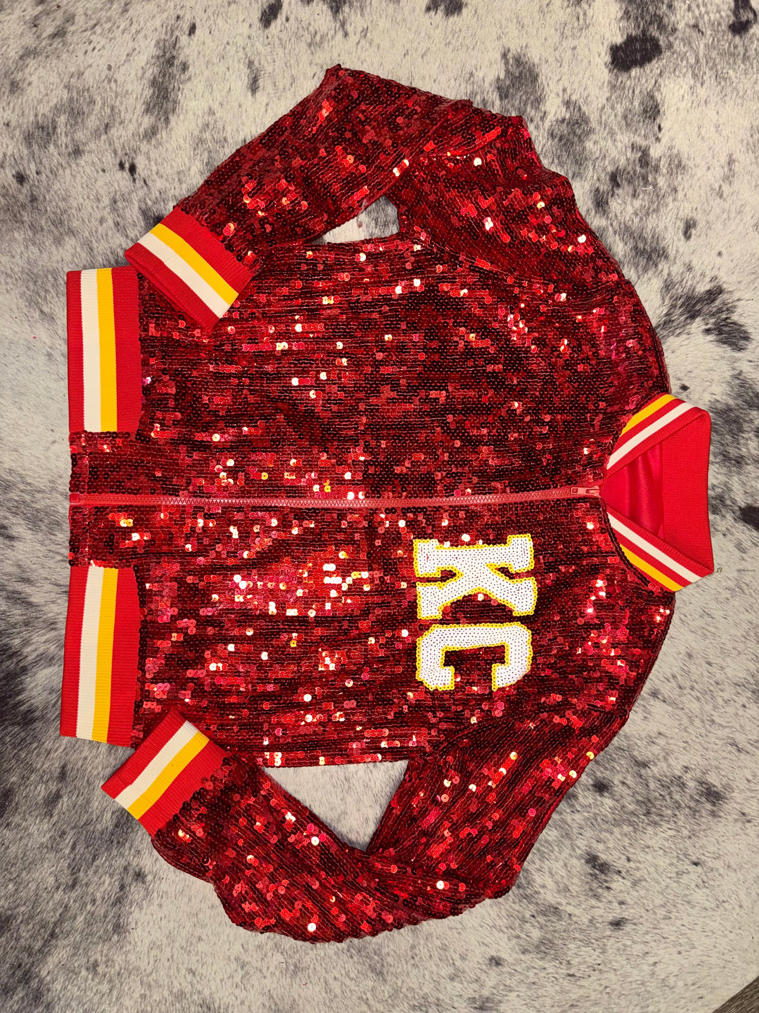 KC Sequin Bomber Jacket