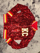 Load image into Gallery viewer, KC Sequin Bomber Jacket

