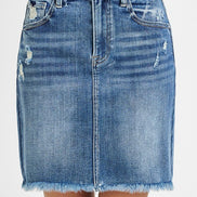 Jazzy Risen Denim Mid Length Skirt