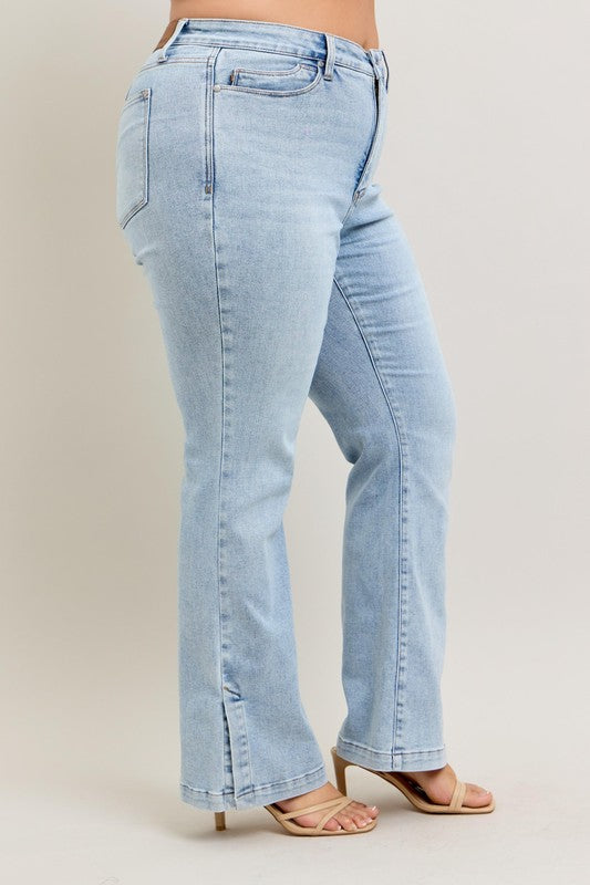 GiGi Vintage Wash w/Side Leg Slit Judy Blue Denim Jeans