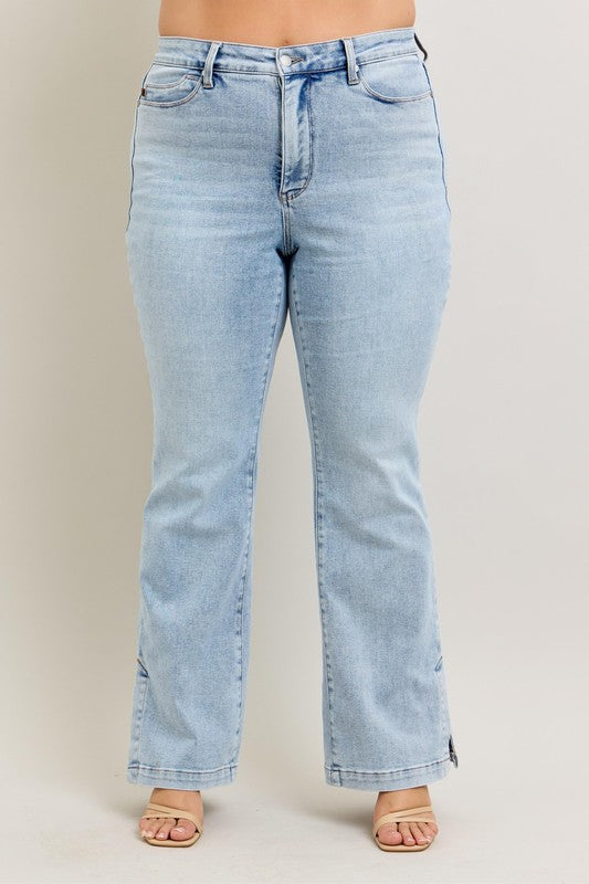 GiGi Vintage Wash w/Side Leg Slit Judy Blue Denim Jeans