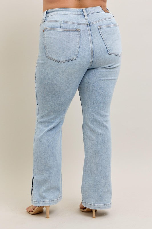 GiGi Vintage Wash w/Side Leg Slit Judy Blue Denim Jeans