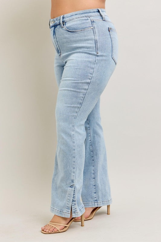 GiGi Vintage Wash w/Side Leg Slit Judy Blue Denim Jeans