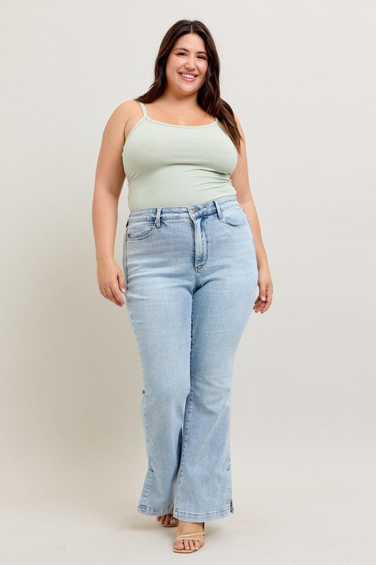 GiGi Vintage Wash w/Side Leg Slit Judy Blue Denim Jeans