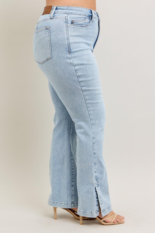 GiGi Vintage Wash w/Side Leg Slit Judy Blue Denim Jeans