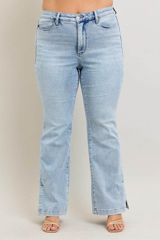 GiGi Vintage Wash w/Side Leg Slit Judy Blue Denim Jeans
