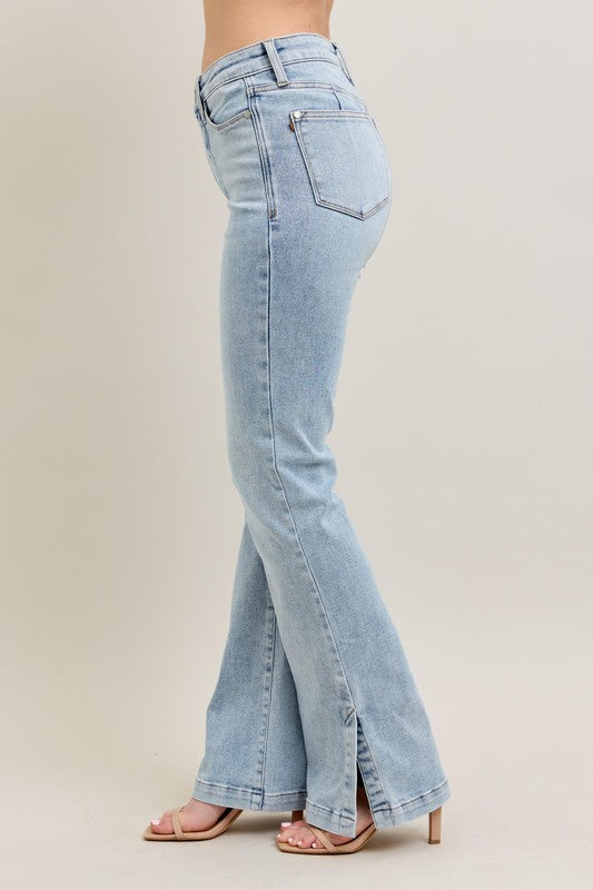 GiGi Vintage Wash w/Side Leg Slit Judy Blue Denim Jeans