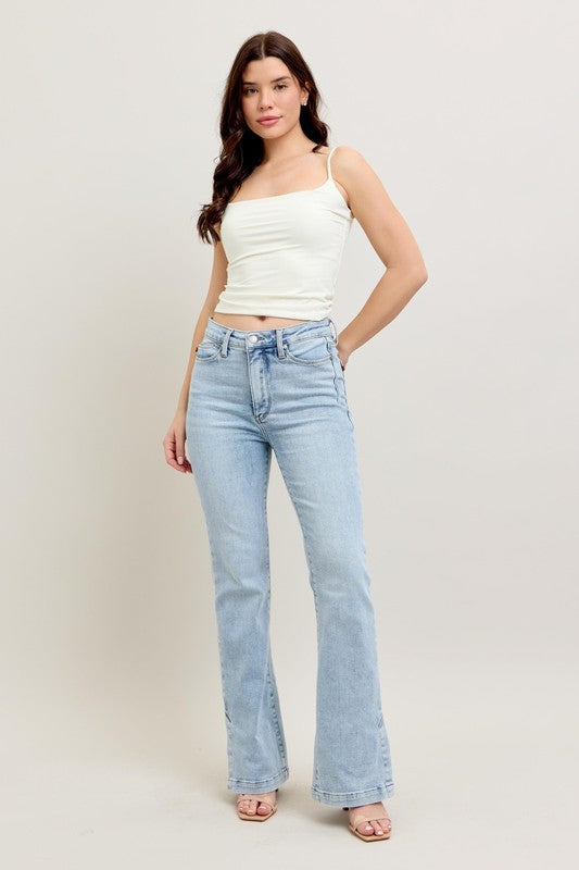 GiGi Vintage Wash w/Side Leg Slit Judy Blue Denim Jeans