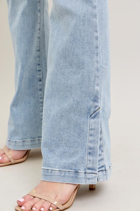GiGi Vintage Wash w/Side Leg Slit Judy Blue Denim Jeans