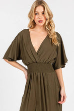 Load image into Gallery viewer, Heavy Gauze Smocked Waist Jumpsuit - VNJU16605F
