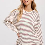 CREWNECK  SLOUCHY STRIPE TOP
