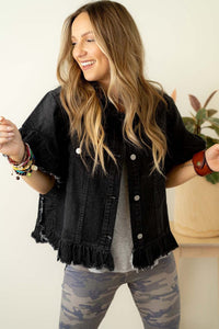 Ruffled Denim Jacket