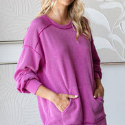 Ribbed Tunic Top w/Pockets