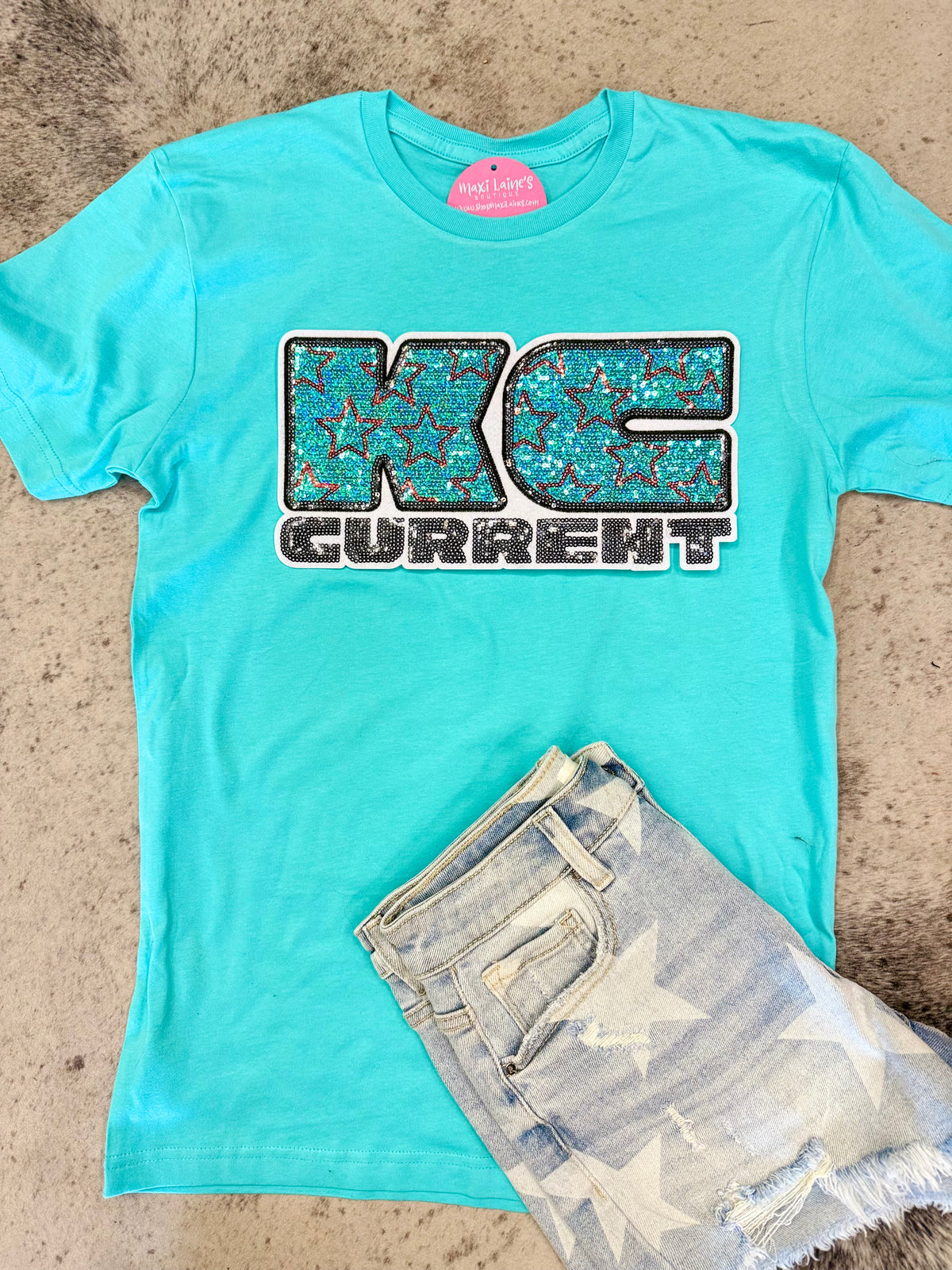 KC Star Current Tee w/Sequin Patch