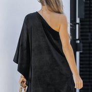 Velvet One Shoulder Dress