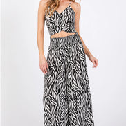 Smock Waist Wide Leg Pants (black)