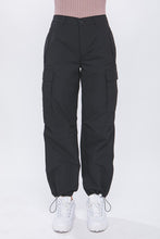 Load image into Gallery viewer, Button Cargo Pants with Elastic Waist Band
