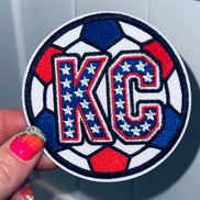 KC Stars Soccer Ball Embroidered Patch (3 inch)