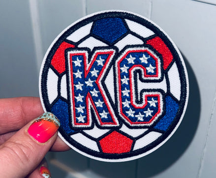 KC Stars Soccer Ball Embroidered Patch (3 inch)