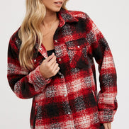 Button Down Flannel Shacket