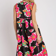 Floral Midi Maxi Dress (Black)