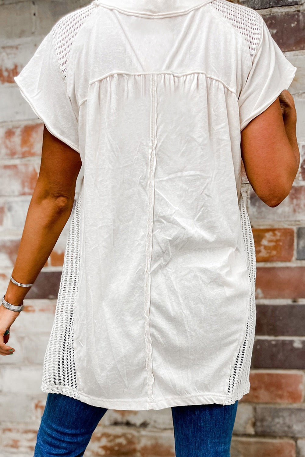 Knit Tunic with Waffle Detail