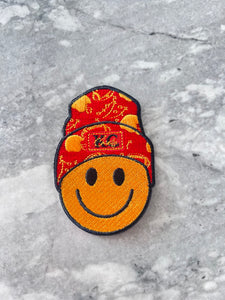 Smiley Face Iron-On Patch