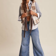 Reversible Tie-Front Fuzzy Vest