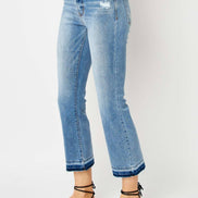JUDY BLUE MidRise Release Hem Cropped Bootcut - PLUS