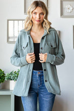 Load image into Gallery viewer, Ribbed Shacket w/Front Pockets
