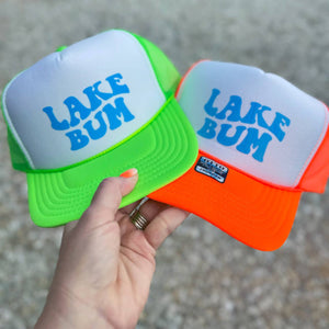Lake Bum Neon Foam Trucker Hat