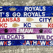 Kansas City Combo (Royals Chiefs) Adjustable Sequin and Bead Purse Strap