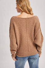 Load image into Gallery viewer, WIDE NECK OVERSIZED PULLOVER KNIT SWEATER
