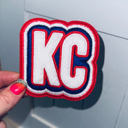 KC Red White and Blue Chenille Patch (3 inch)