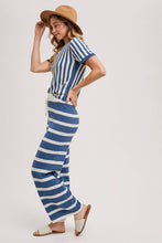 Load image into Gallery viewer, STRIPED KNIT SWEATER TOP AND BOTTOM SETS
