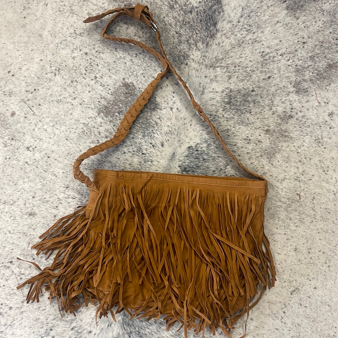 Camel Fringe Purse