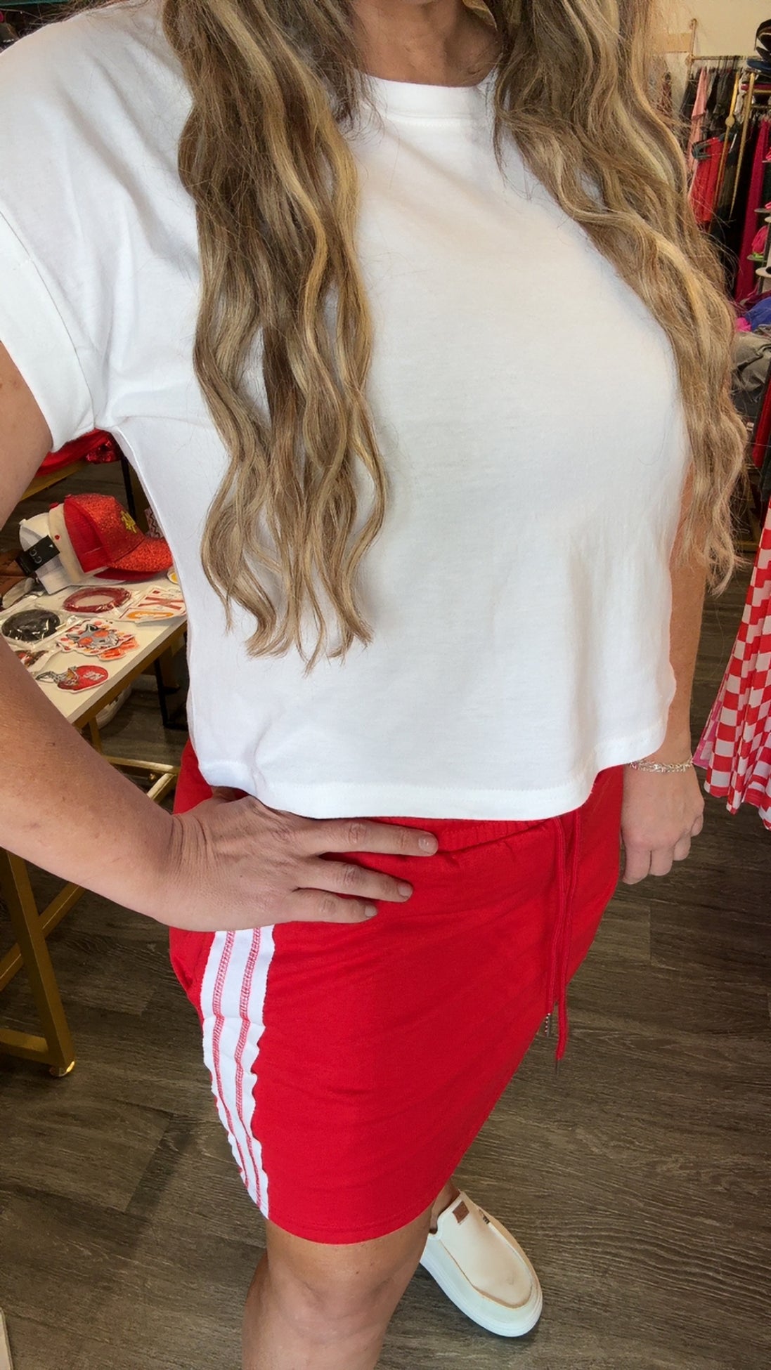 GAME DAY Knit Skort with Reverse Side Stitching