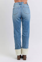 Load image into Gallery viewer, JUDY BLUE High Waisted Shearling Cuff Straight
