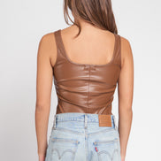 Faux Leather Bodysuit
