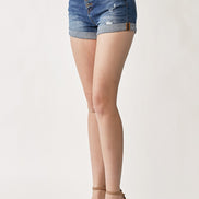 RISEN High Rise Button Fly Shorts
