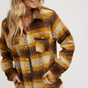 Button Down Flannel Shacket