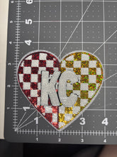 Load image into Gallery viewer, Sequin Checkered Heart Patch
