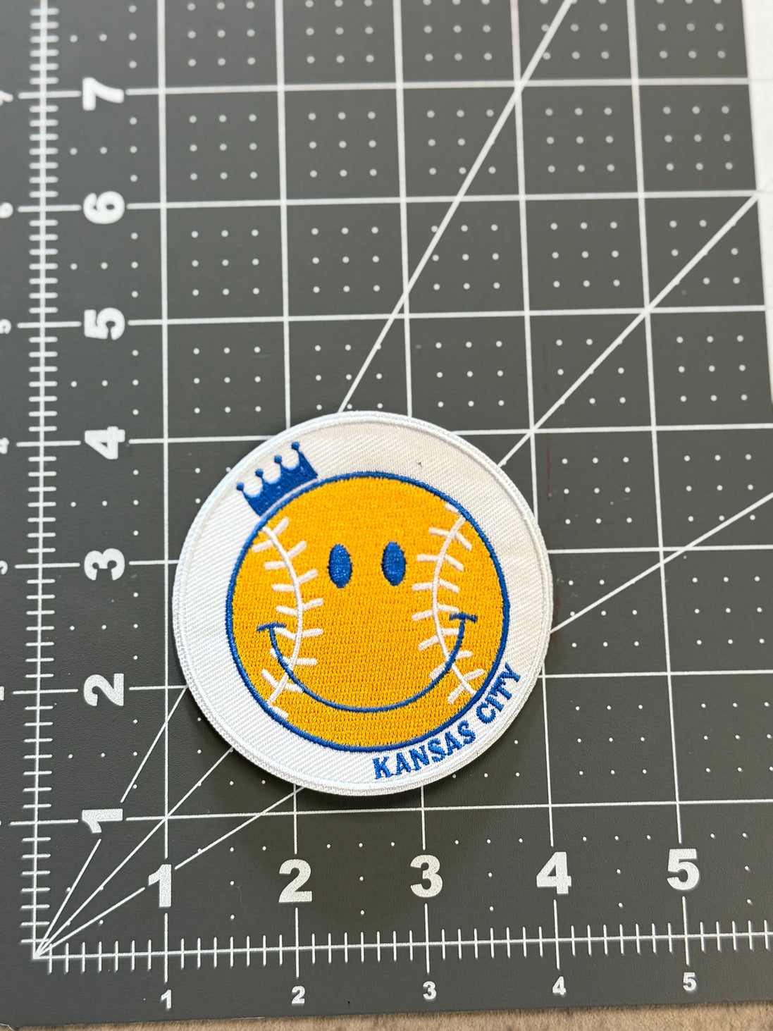 Royals Smiley w/Crown Patch