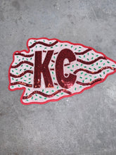 Load image into Gallery viewer, Sequin Chiefs Arrowhead Cake Large Patch

