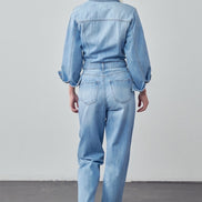 Long Sleeve Denim Jumpsuit