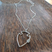 Large Bling Arrowhead Necklace Silver OR Gold
