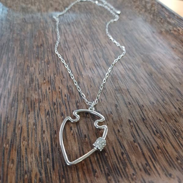 Large Bling Arrowhead Necklace Silver OR Gold